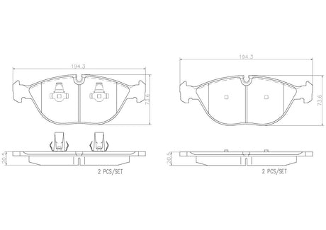 Product of Brembo P06019N Brake Pad - Set Of 4 