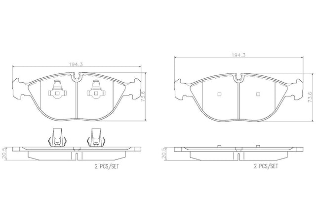 Product of Brembo P06019N Brake Pad - Set Of 4 