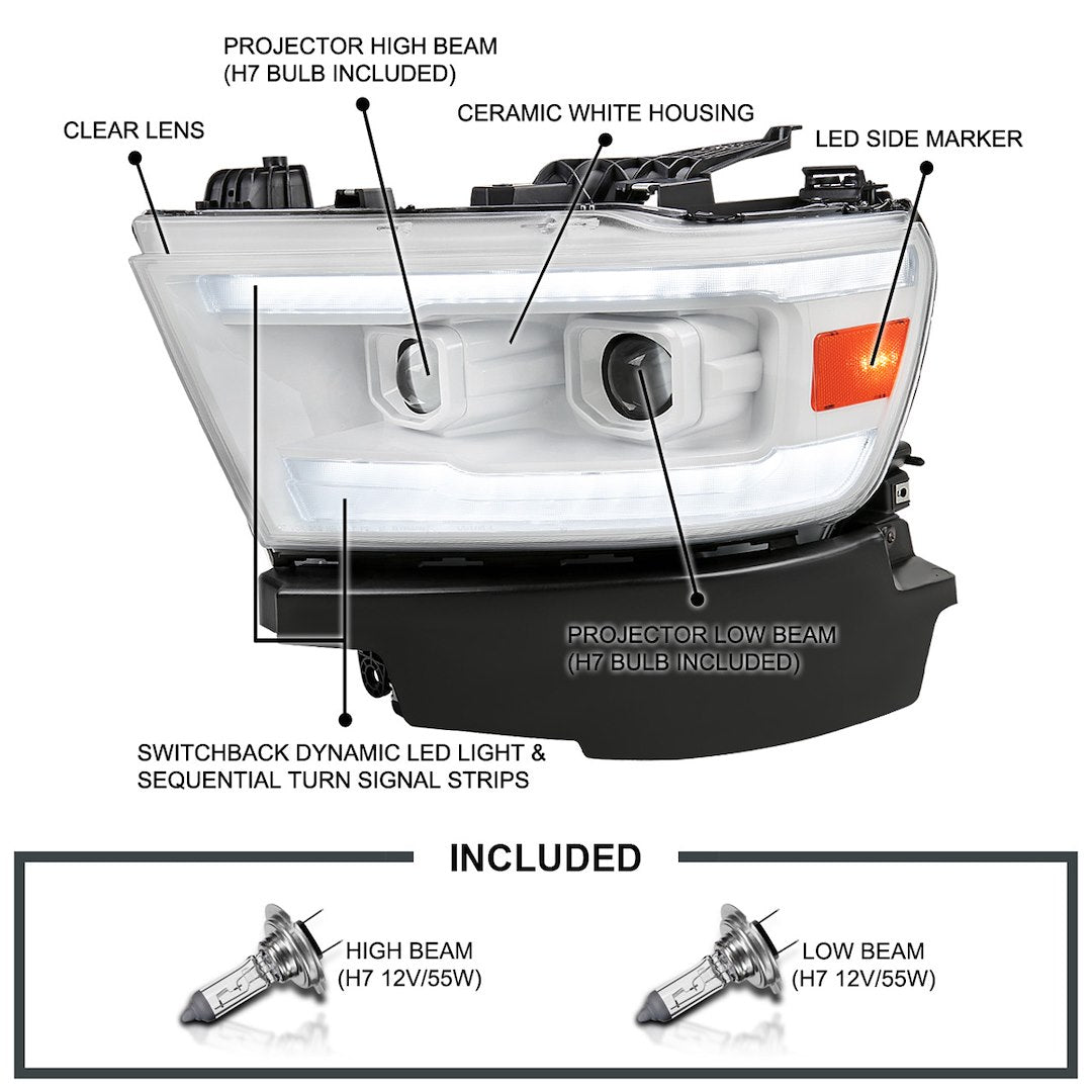 Spec-D Tuning 2lhp-Ram1915xe-Sq-Rs Headlight Assembly||||90||sdt2lhpram191||1918811