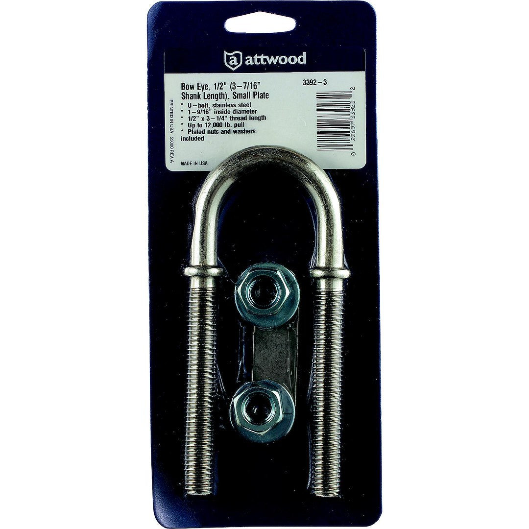 Attwood Marine 3392-3 Universal Joint U-Bolt Kit||3392-3_A.Jpeg||87||a7j33923||913124