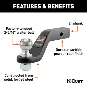 Curt 45332 Trailer Hitch Ball Mount||45332_3008x1990_Fa.Jpg||86||c9345332||973009