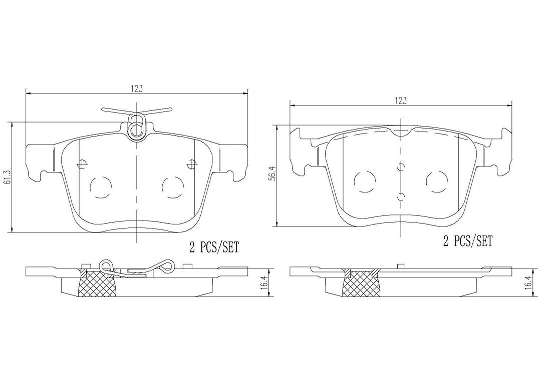 Product of Brembo P85125N Brake Pad - Set Of 4 