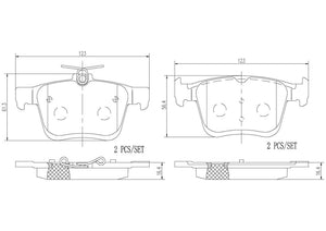 Product of Brembo P85125N Brake Pad - Set Of 4 