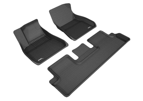 Product of 3D Mats KAGU L1TL00401509 Black Thermoplastic Rubber Of Carbon Fiber Texture Floor Liner 