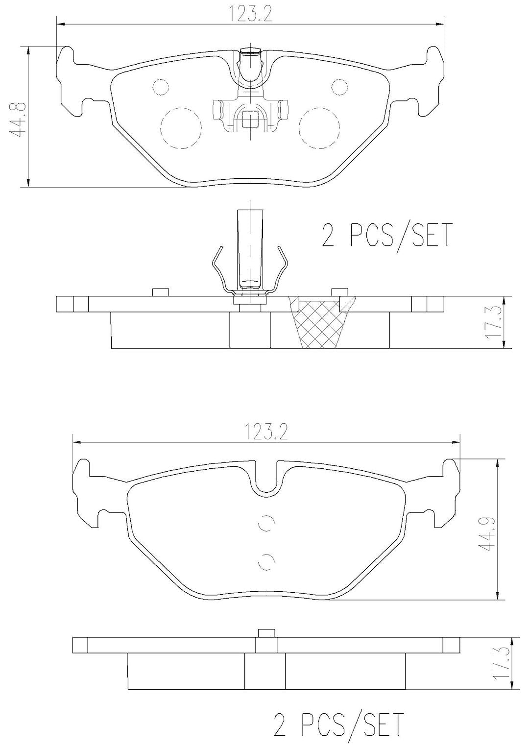 Product of Brembo P06025N Brake Pad - Set Of 4 