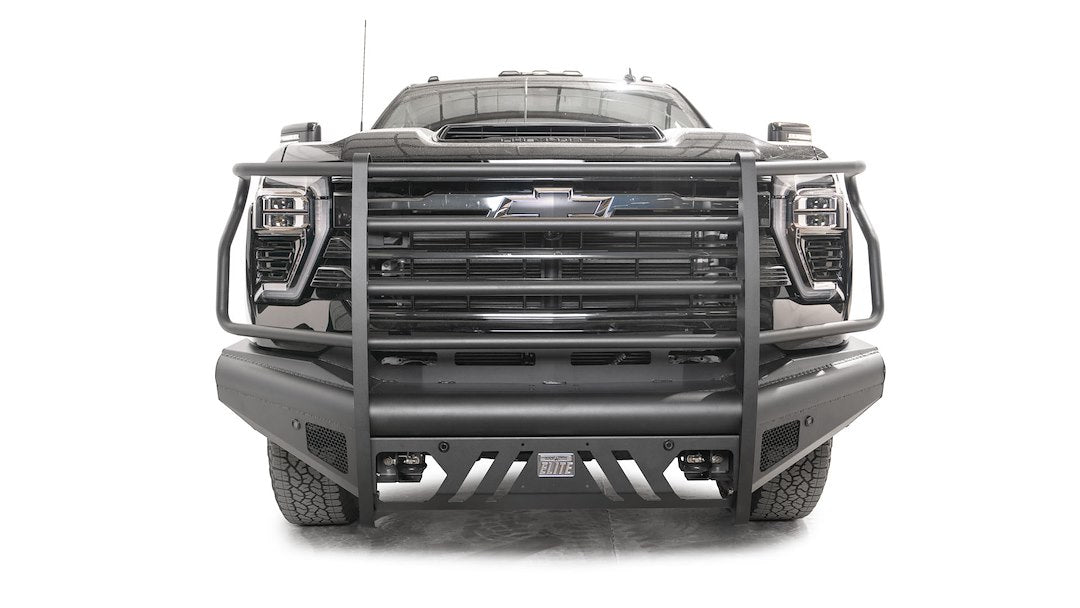 Product of Fab Fours CH24-Q6160-1 Black Steel Elite Steel Matte Powder Coated Bumper 