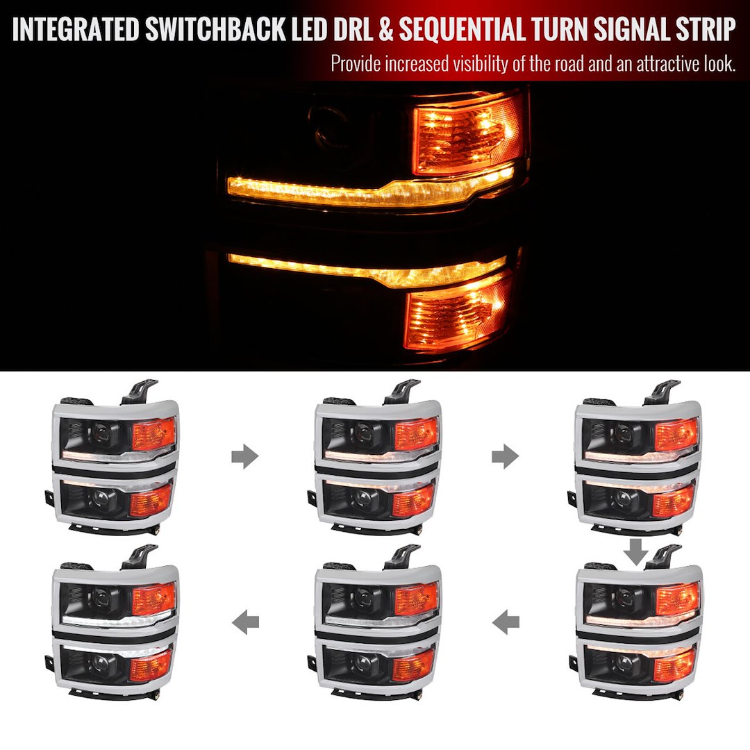 Spec-D Tuning 2lhp-Siv14jm-C-Sq-Rs Headlight Assembly||2lhp-Siv14jm-C-Sq-Rs_1.Jpg||86||sdtv14jmcsqrs||1563927