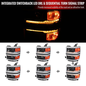 Spec-D Tuning 2lhp-Siv14jm-C-Sq-Rs Headlight Assembly||2lhp-Siv14jm-C-Sq-Rs_1.Jpg||86||sdtv14jmcsqrs||1563927