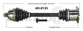 Trakmotive Ad-8135 Cv Axle Shaft||ad-8135.Jpg||85||trkad8135||1241138