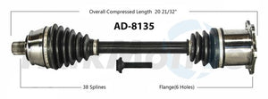 Trakmotive Ad-8135 Cv Axle Shaft||ad-8135.Jpg||85||trkad8135||1241138