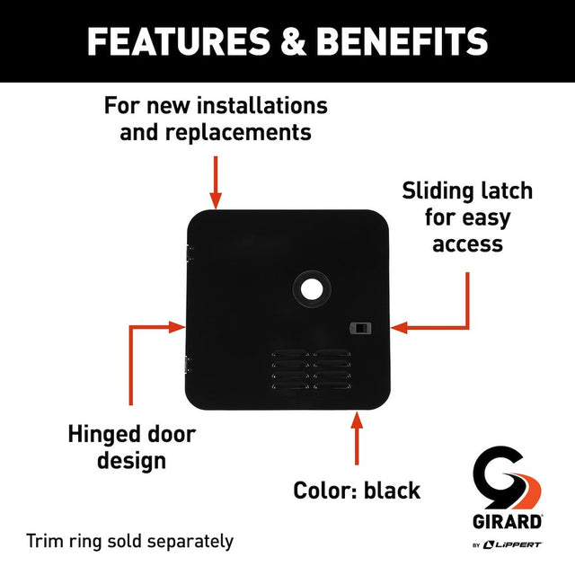 Product of Lippert Components 2gwhdas10b Water Heater Access Door