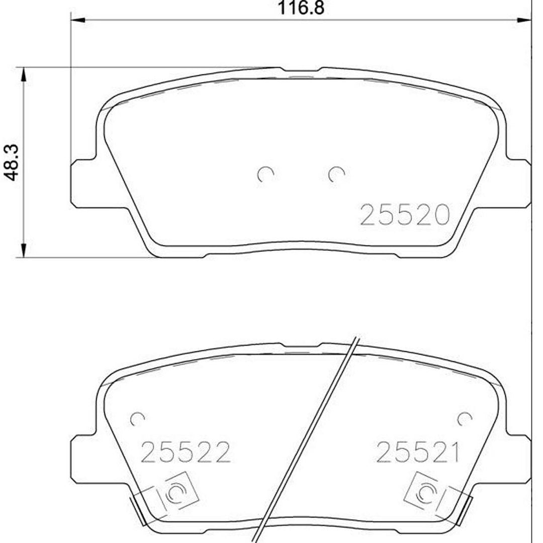 Product of Brembo P30104 Brake Pad - Set Of 4 