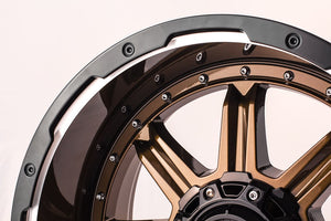 Product of Grid Wheels 17x9 Bronze With Black Lip Wheel - 8x6.69 Bolt Pattern 
