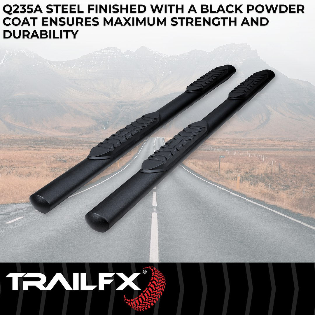 Product of TrailFX A1558T TFX 4" Oval Tube Side Steps Nerf Bar With Surface Steps 