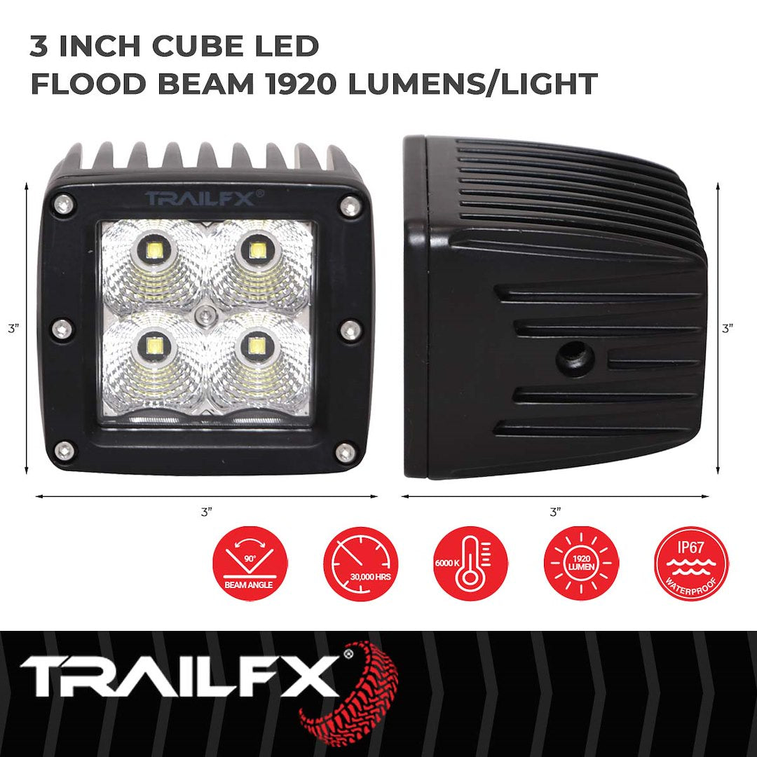 Product of TrailFX 2X2CF Driving/ Fog Light 