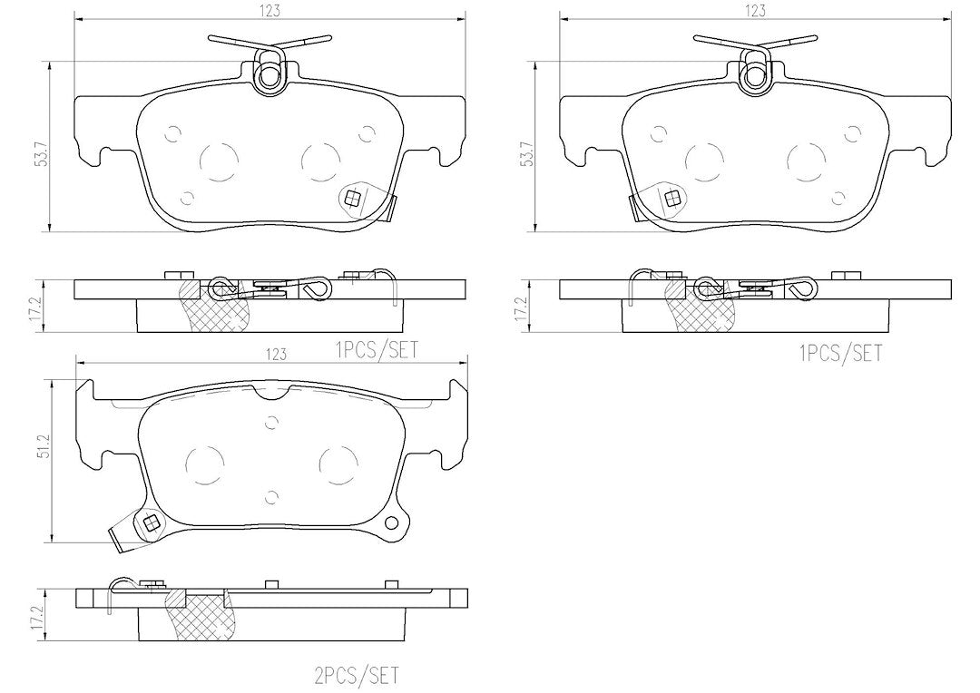 Product of Brembo P07009N Brake Pad - Set Of 4 
