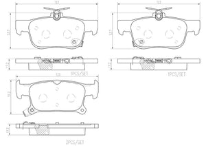 Product of Brembo P07009N Brake Pad - Set Of 4 