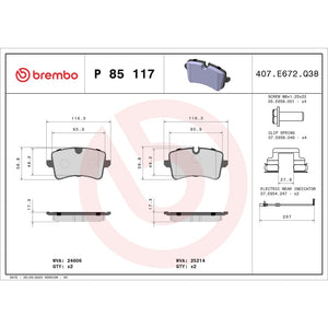 Brembo P85117 Brake Pad||p85117_Drw.Jpg||87||brmp85117||1754375