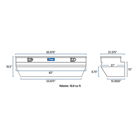 Product of UWS TBC-62-WN-BLK Standard Profile Toolbox 