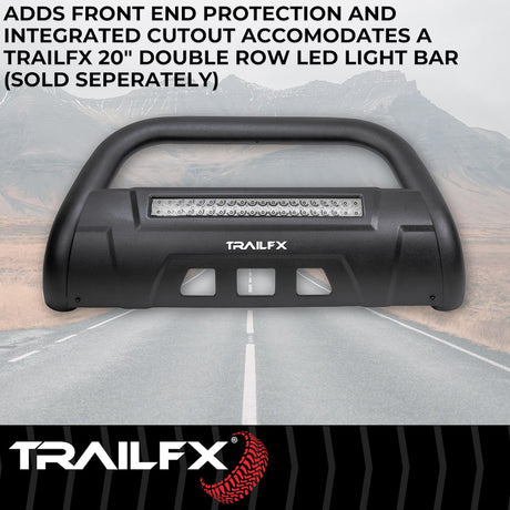 Product of TrailFX B1613T Bull Bar Black Matte Titanium Powder Coated 3-1/2 Inch Yes with skid plate 