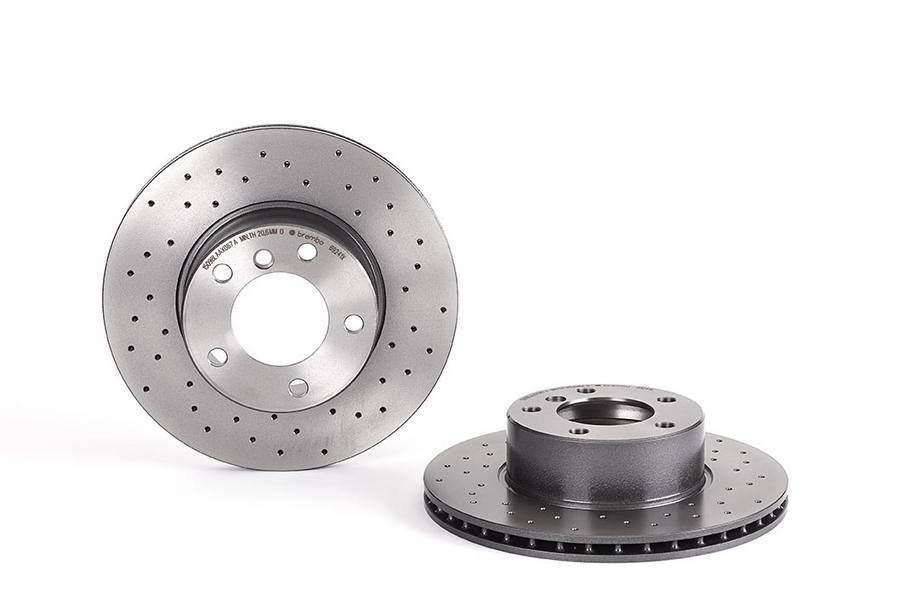 Product of Brembo 0969241XC02 Xtra Vented Cross Drilled 1 Piece Brake Rotor 
