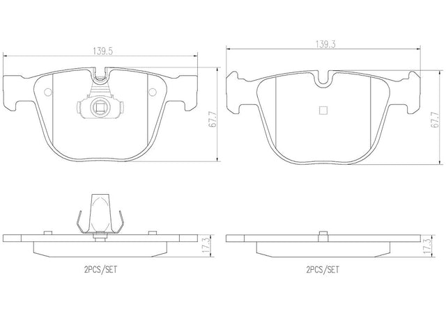 Product of Brembo P06026N Brake Pad - Set Of 4 