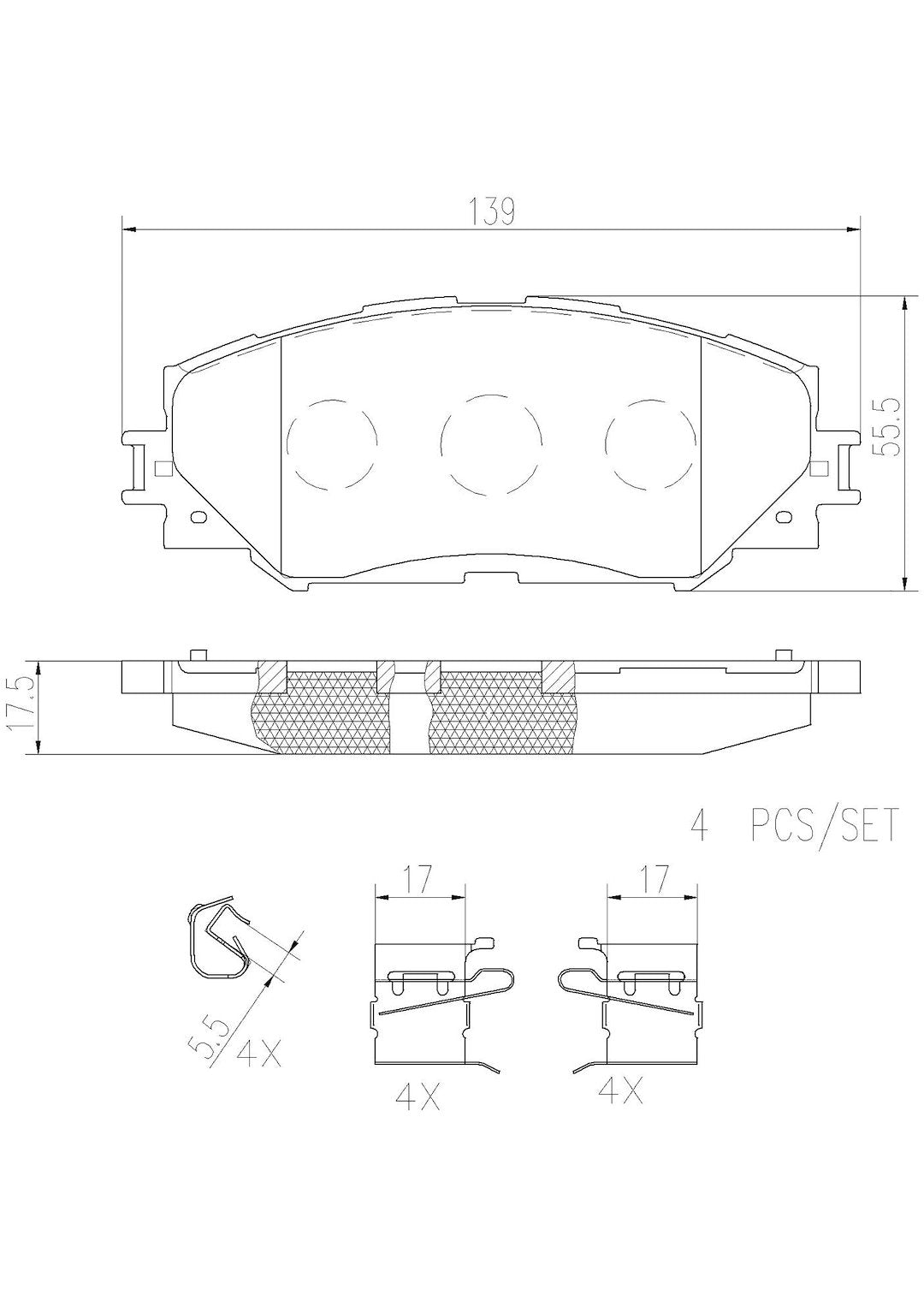 Product of Brembo P83082N Brake Pad - Set Of 4 