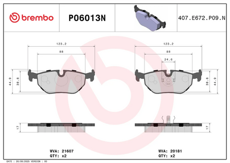 Brembo P06013n Brake Pad||p06013n_1.Png||86||brmp06013n||2104477