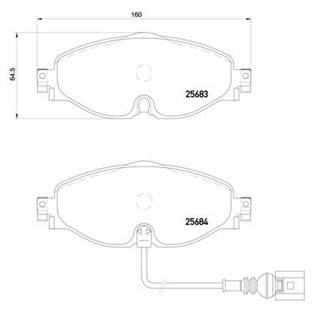 Product of Brembo P85126 Brake Pad - Set Of 4 