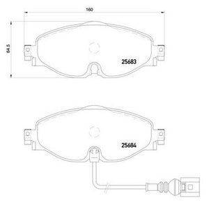 Product of Brembo P85126 Brake Pad - Set Of 4 