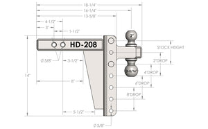 Bulletproof Hitches Hd208 Trailer Hitch Ball Mount||hd208 (2).Jpg||86||bphhd208||897740