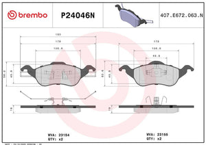 Brembo P24046n Brake Pad||p24046n_2.Jpg||86||brmp24046n||2091677