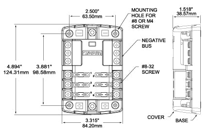 Blue Sea 5025-Bss Fuse Block||5025-Bss_2.Jpg||87||b6z5025bss||1007151