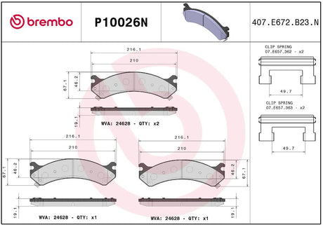 Brembo P10026n Brake Pad||p10026n_R.Jpg||86||brmp10026n||2091646