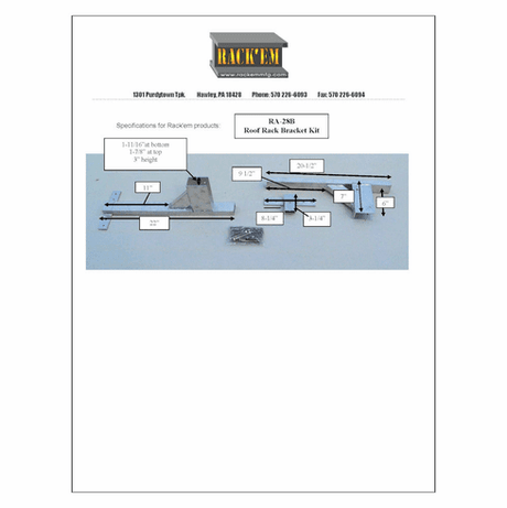 Product of Rack-Em Pk-28b Race & Work Trailer Accessory