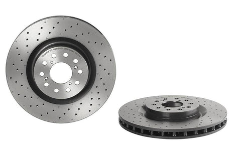 Product of Brembo 09C33811C02 Vented Cross Drilled 1 Piece Brake Rotor 
