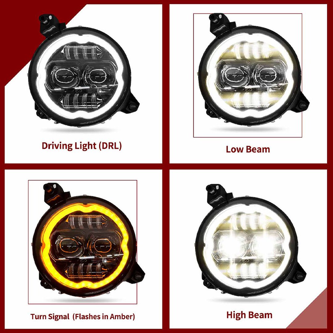 Product of Race Sport Lighting Rs9rgbw Headlight Assembly