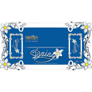Cruiser 19130 License Plate Frame||19130_P01-Daisy_Chrome_Painted-Inpack.Jpg||86||c3419130||1371999