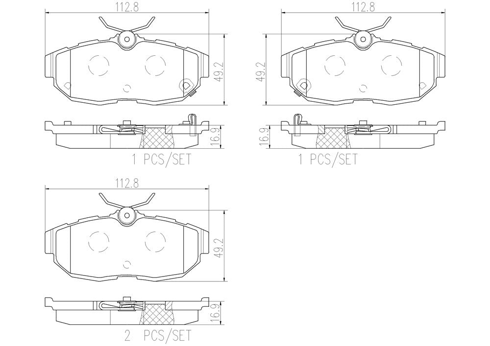 Product of Brembo P24170N Brake Pad - Set Of 4 
