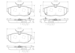 Product of Brembo P24170N Brake Pad - Set Of 4 