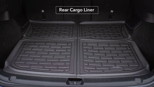 Product of 3D Mats M1HD1311309 Black Thermoplastic Rubber Of Carbon Fiber Texture To Back Of 2nd Seat Cargo Area Liner 