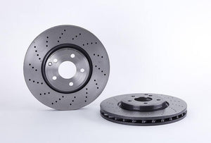 Product of Brembo 09B74251C02 Vented Cross Drilled 1 Piece Brake Rotor 