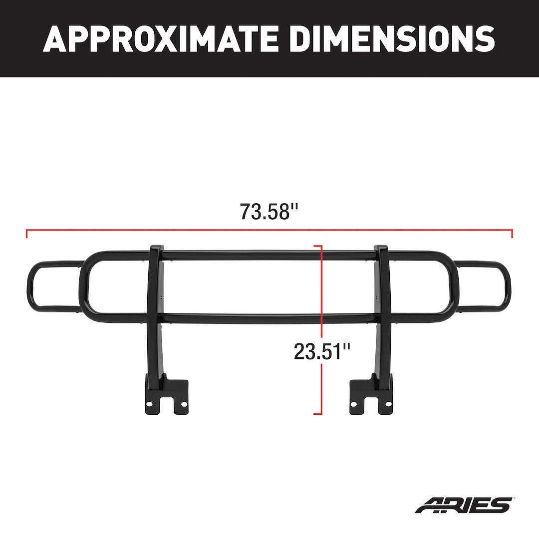 Product of Aries 4078 Grille Guard 1-Piece Black Semi Gloss Powder Coated 
