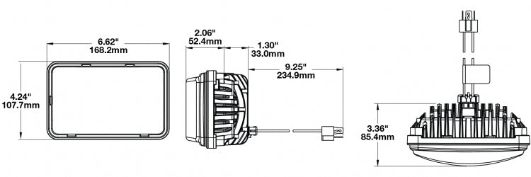 Product of J.W. Speaker 0551371 Low Beam Headlight Assembly - LED - Single 