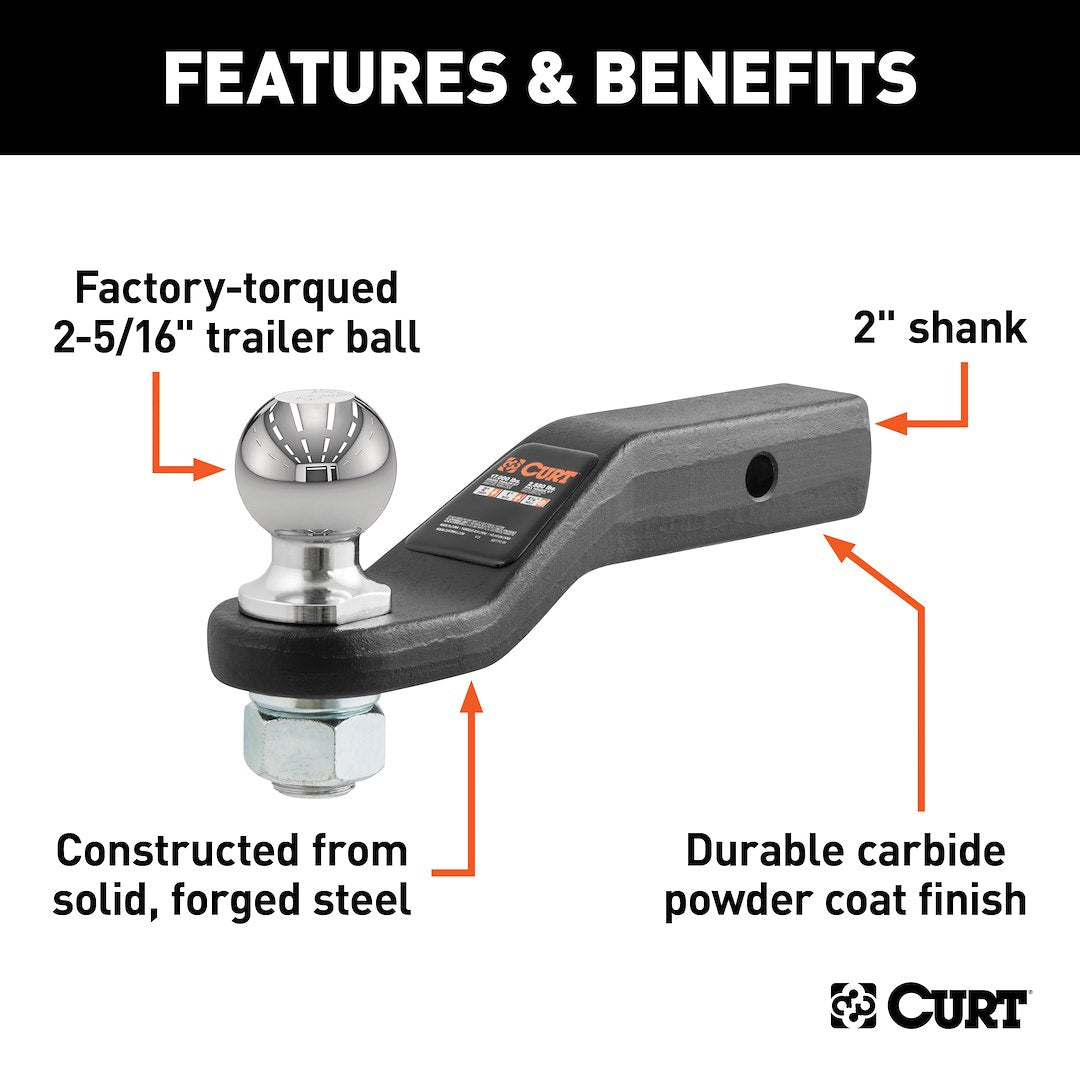 Curt 45331 Trailer Hitch Ball Mount||45331_3008x1990_Fa.Jpg||86||c9345331||856181