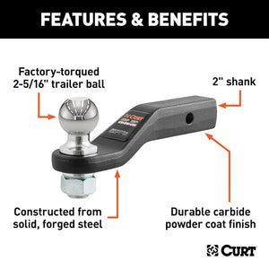 Curt 45331 Trailer Hitch Ball Mount||45331_3008x1990_Fa.Jpg||86||c9345331||856181