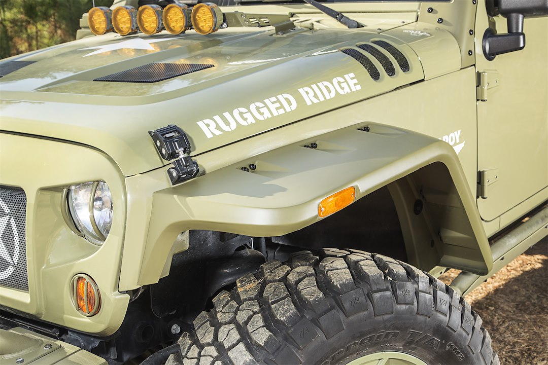 Product of Rugged Ridge 11640.25 Pocket Style/ Exposed Fasteners Black Fender Flare - Set Of 4 