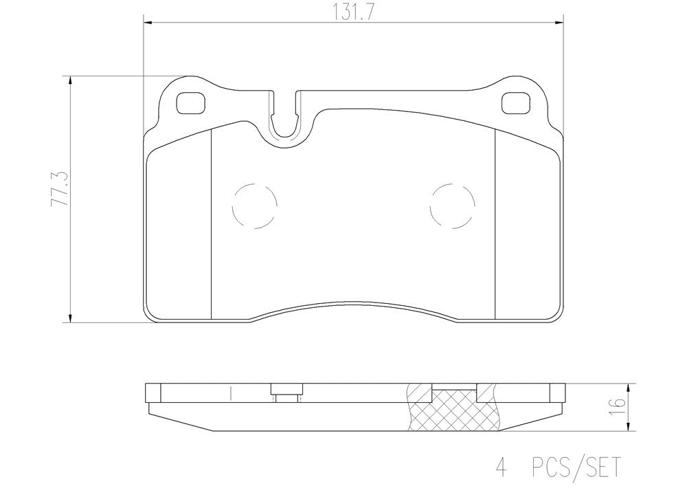 Product of Brembo P85116N Brake Pad - Set Of 4 