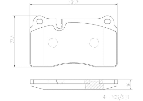 Product of Brembo P85116N Brake Pad - Set Of 4 