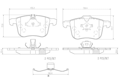 Product of Brembo P59046N Brake Pad - Set Of 4 